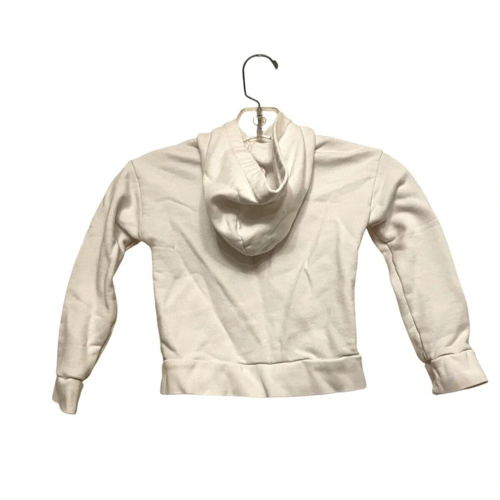 Crewcuts Embroidered Rainbow Hoodie Kids Size‎ 4-5 White Pullover Cotton Terry